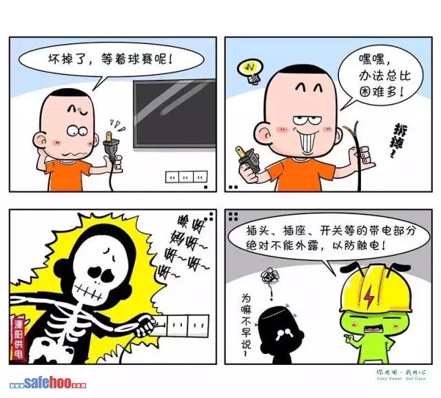 插頭、插座、開關等的帶電部分絕不能外露