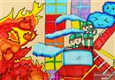 繪畫作品：我是消防小戰士