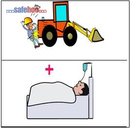 鏟車司機倒車，撞傷他人