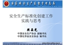 安全生產(chǎn)標(biāo)準(zhǔn)化創(chuàng)建工作實(shí)踐與思考