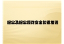 粉塵及粉塵爆炸安全知識培訓(xùn)