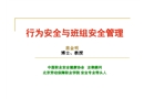 行為安全與班組安全管理