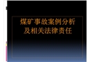 煤礦事故案例分析及相關法律責任