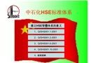 中石化HSE標(biāo)準(zhǔn)體系