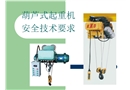 葫蘆式起重機安全技術要求