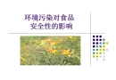 環境污染對食品安全性的影響