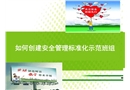 如何創建安全管理標準化示范班組