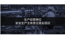 生產經營單位安全生產主體責任落實培訓