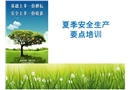 夏季安全生產要點培訓