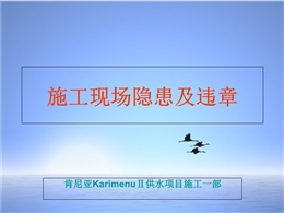 施工現(xiàn)場隱患及違章