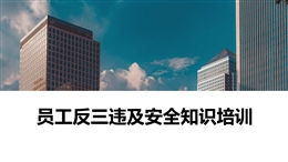 員工反三違及安全知識培訓