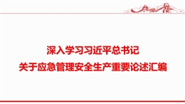 深入學習習近平總書記關于應急管理安全生產重要論述匯編