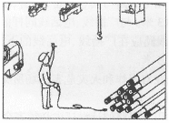 手扶吊運大軸 失重砸傷手臂