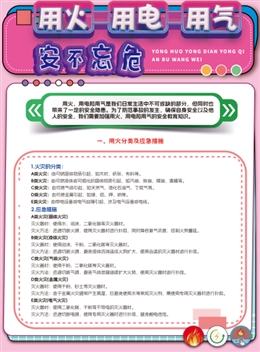 用火用電用氣 安不忘危宣傳單